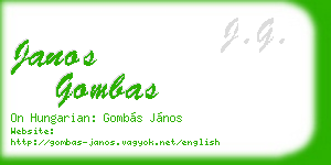 janos gombas business card