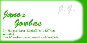 janos gombas business card